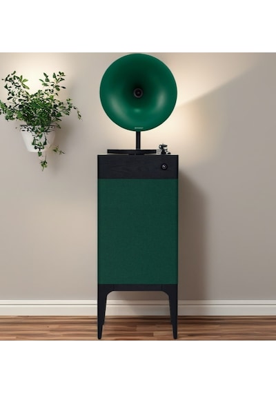 Fennessy İ5 Bluetooth Hoparlörlü 110w Hi-fi Retro Pikap Plakçalar Turntable, Yeşil