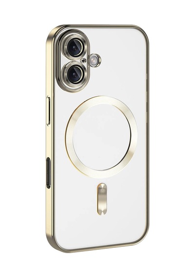 İphone 16 Plus Kılıf Magsafe Kamera Lens Korumalı Logo Gösteren İnce Hafif Hesaplı Dünya Siyah