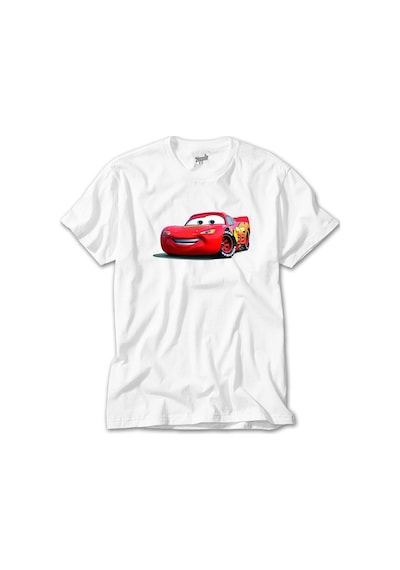 Şimşek McQueen Cars Beyaz Tişört Beyaz