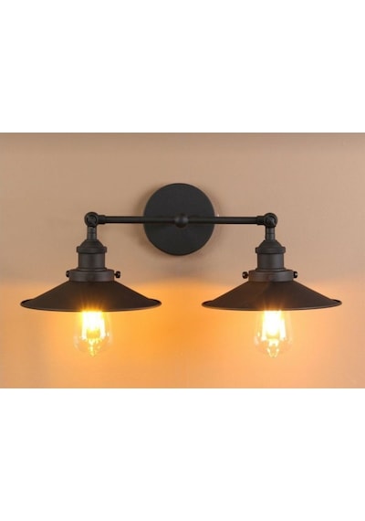 Mylights Ikili Siyah Duvar Aplik Okuma Lambaı Gece Lambası Siyah