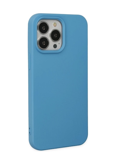 Muratech Newface Apple iPhone Uyumlu  14 Pro Max Kılıf Nano İçi Kadife Silikon - Mavi