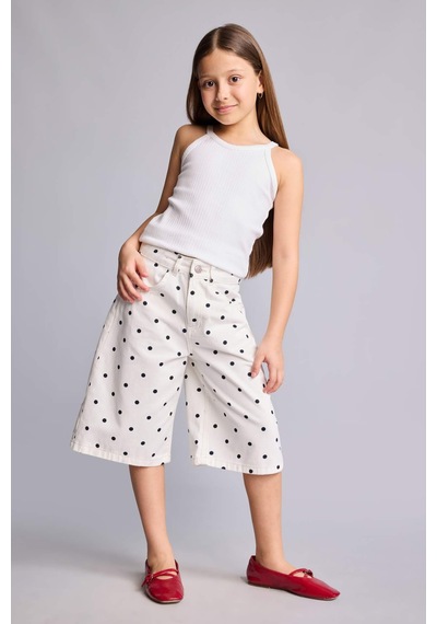 Defacto Gabardin Kapri Kız Çocuk H6565a826smwt34 Beyaz-wt34