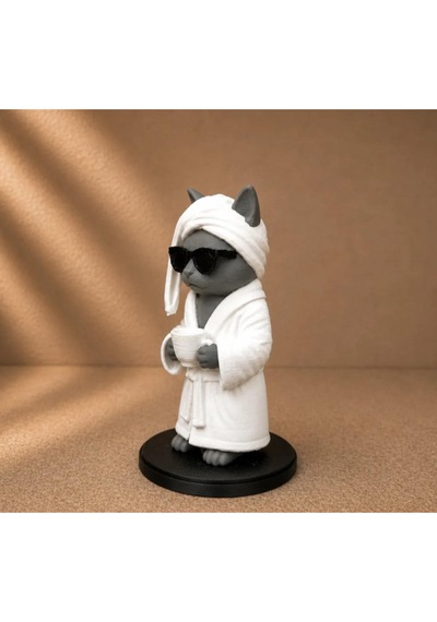 Bornozlu Kedi Figürü