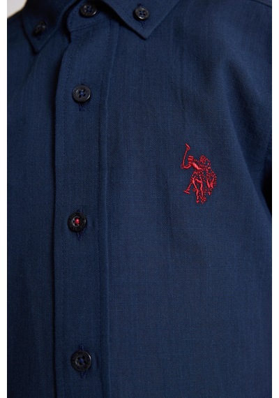 U.S. Polo Assn. U.s. Polo Assn. Erkek Çocuk Lacivert Gömlek Kısa Kollu 50326122-vr033