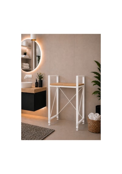 Lifos Çam/beyaz Raflı Çamaşır Makinesi Dolabı Kurutma Makinesi Dolabı Metal Banyo Dolabı Lifos Çam/beyaz Raflı Çamaşır Makinesi Dolabı Kurutma Makinesi Dolabı Metal Banyo Dolabı