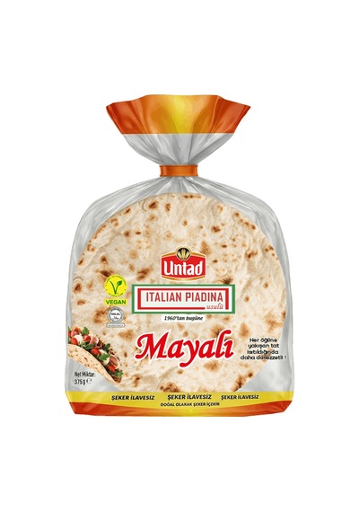 5 Adet Untad İtalyan Piadina Tam Buğdaylı Ve Mayalı 375 G