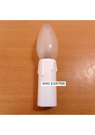 Küçük Beyaz E14 Mum Duy Dekoratif Standart Avize Ampul Duyu