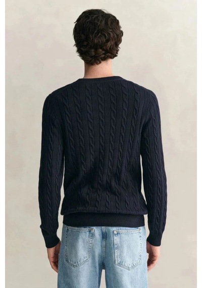 Gant Erkek Lacivert Regular Fit Bisiklet Yaka Örgü Kazak-24727 Gant Erkek Lacivert Regular Fit Bisiklet Yaka Örgü Kazak-24727