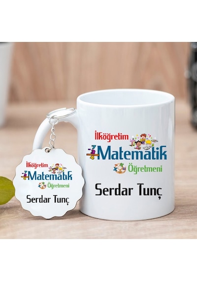 Ilköğretim Matematik Öğretmeni Kupa Bardak Ve Anahtarlık