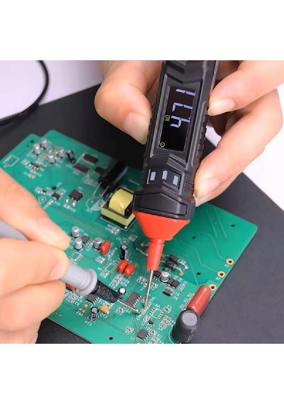 Mayilon Ht121 Kalem Tip Akıllı Multimetre Işıklı Ve Sesli Alarm Fenerli