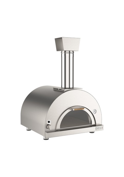 Oveneat Gazlı Double Stainless Steel Pizza Fırını Gümüş - Siyah