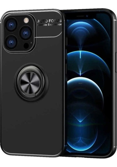 Apple Uyumlu iPhone 14 Pro Kılıf Zore Ravel Silikon Kapak Siyah