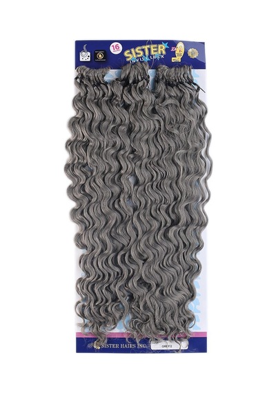 Afro Dalgası / Orta Ton Gri Grey 2 - Mydr-462582 Çok Renkli