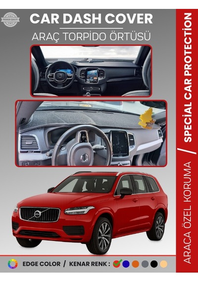 Volvo Xc90 Torpido Örtüsü 2015-2024 Torpido Örtüsü Panel Halısı Torpido Koruma Tam Uyum Uv Koruma - 318 Stiloto