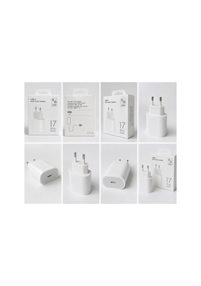 45w Usb-c Hızlı Şarj Adaptörü Beyaz Type-c Çıkışlı Kompakt Güç Adaptörü İphone 15 16 17 Pro Max Uyumlu