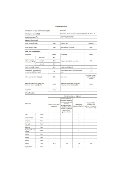 Electrolux LYB2AF82S Ankastre Derin Dondurucu