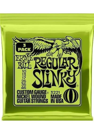Ernie Ball 3221 Regular Slinky Nickel Wound Elektro Gitar Teli (3’lü Paket)