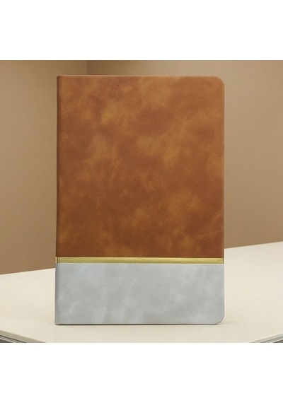 Premium Yazı Defteri Arkadaşa Hediye Çalışma Masası Çizgili Deri Defter Çok Renkli