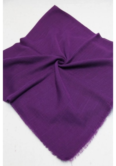 Melodi Scarf Kadın Tesettür Flamlı Eşarp Düz Flamlı Tülbent Mürdüm MÜRDÜM