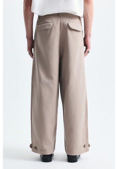 Vamos Relaxed Fit Pantolon Koyu Bej