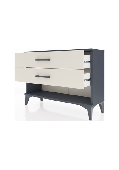 Arges Şifonyer 2 Çekmeceli 88x30x64 Antrasit-aytaşı Antrasit