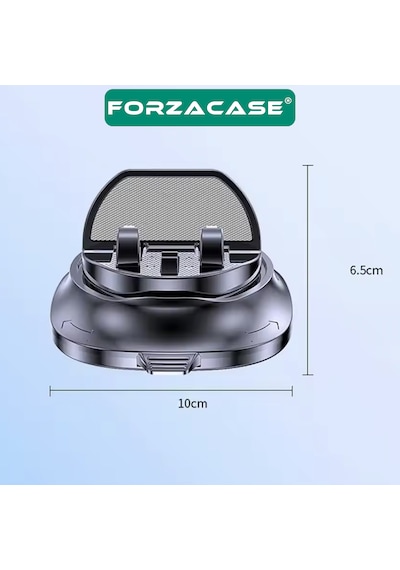 Forzacase Yapışkanlı Döndürülebilir Araç İçi Torpido Üstü Telefon Gözlük Tutucu Numaratör Göstergesi - Fc1228 Siyah