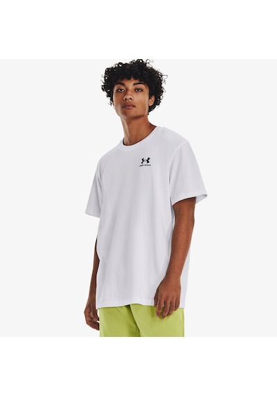 Under Armour Logo Emb Heavyweight Ss Erkek Beyaz T-shirt Düz 1373997 Beyaz