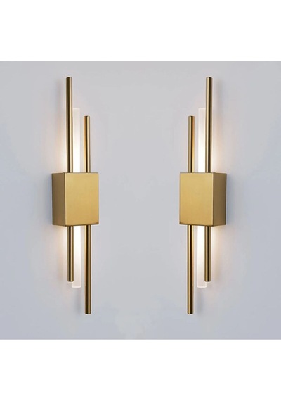 Kirpi Ledli Ve Elektirikli Boru Aplik Gold