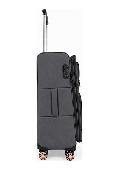 Fossil Unisex Kumaş Orta Boy Ultra Hafif Şifreli Körüklü Kendi Etrafında Dönebilen Valiz 010-02 Gri