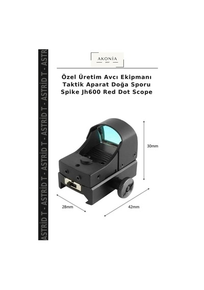 Özel Üretim Avcı Ekipmanı Taktik Aparat Doğa Sporu Spike Jh600 Red Dot Scope