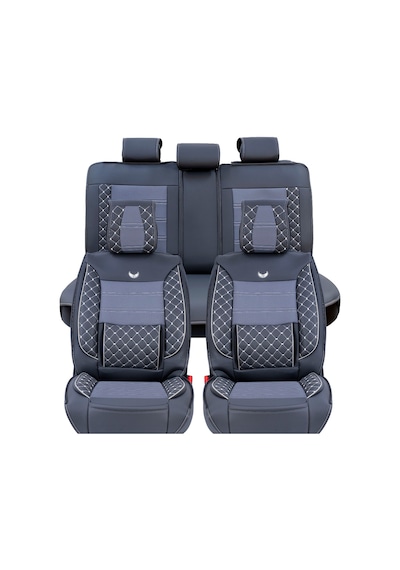 Chevrolet Aveo Uyumlu Lüks Deri Oto Koltuk Kılıfı Ön Arka Set Jüpiter Series Füme Fs