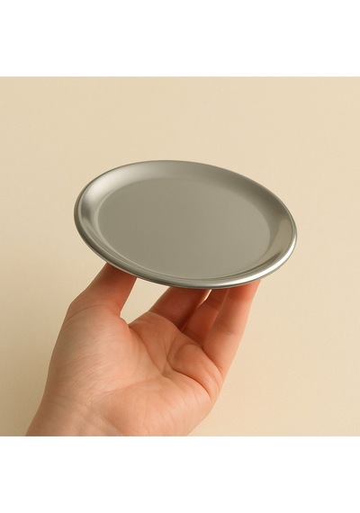 6 Adet 12 Cm Gümüş Yuvarlak Paslanmaz Çelik,lokumluk,ikramlık, Pasta Servis,kahve Fincan Altlığı Gümüş
