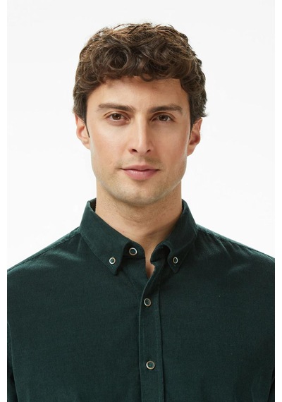 Nautica Erkek Yeşil Classic Fit Gömlek-12030 Yeşil