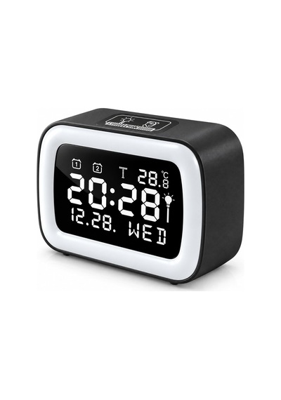 Dijital Alarm Saat, Çift Alarmlı Masa Saati, Snooze, Ds-5801 Diğer