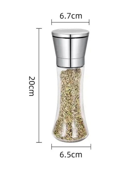Cam Gövdeli Paslanmaz Çelik Kapaklı Tuz Karabiber Değirmeni Tuz Karabiber Öğütücü 150ml & 200ml Cam Diğer
