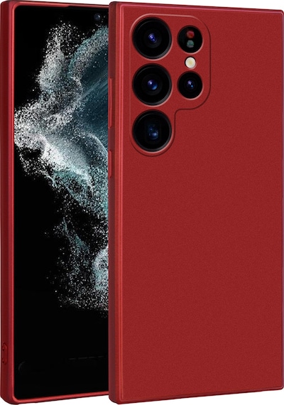 Zore Galaxy S23 Ultra Uyumlu Msra Premier Silikon Kılıf-kırmızı Kırmızı