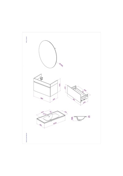 Kobos Harmony 100 Cm Banyo Dolabı Seti Bianco + Meguro Beyaz Kobos Harmony 100 Cm Banyo Dolabı Seti Bianco + Meguro Beyaz