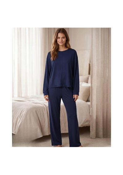 Mihra Kadın Oysho Bisiklet Yaka Uzun Kol Baharlık Pijama Takımı 20103lc - 1 Adet Lacivert Mihra Kadın Oysho Bisiklet Yaka Uzun Kol Baharlık Pijama Takımı 20103lc - 1 Adet Lacivert