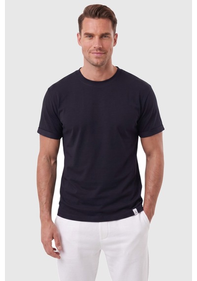 Deepsea Erkek %95 Pamuk Regular Fit Rahat Kesim Duble Kollu Bisiklet Yaka Likralı Lacivert Tişört 2604361 Deepsea Erkek %95 Pamuk Regular Fit Rahat Kesim Duble Kollu Bisiklet Yaka Likralı Lacivert Tişört 2604361