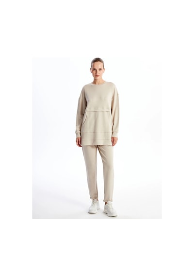 Lc Waikiki Lcw Modest Koyu Gri Kadın Beli Lastikli Düz Eşofman Altı Lıght Grey