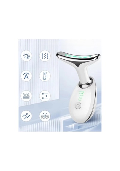 Yüz Ve Boyun 3 Mod Işıklı Mikro Akım Isıtmalı Titreşimli Gıdık Sarkma Ems Güzellik Cihazı