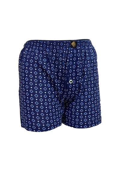 Jojoboy Polo Erkek Mavi-Siyah-Sarı Desenli Boxerdon 2 Li