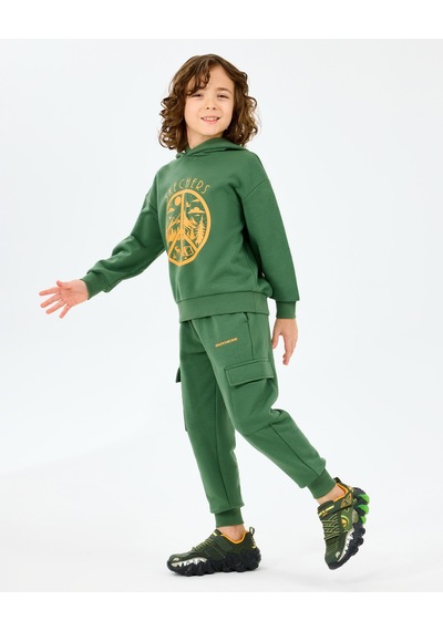Skechers B Lw Fleece Sweatshirt Büyük Erkek Çocuk Haki Sweatshirt Sk2520089-1629 Haki