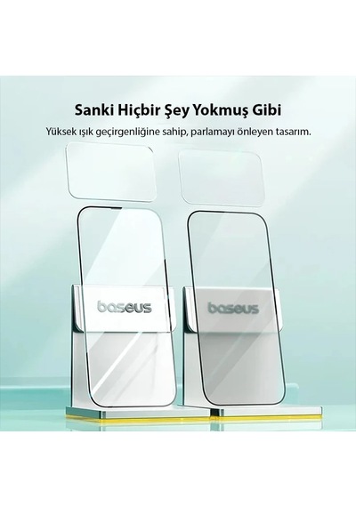 Baseus Crystal Apple iPhone 15 Plus Uyumlu Full Eye-protection Ekran Koruyucu