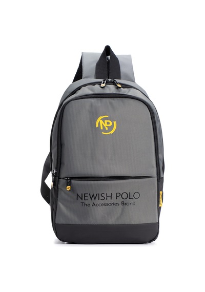 Np 2209 Unisex Minimal Sırt Çantası Laptop Bölmeli Şehir İçi Kullanım Gri