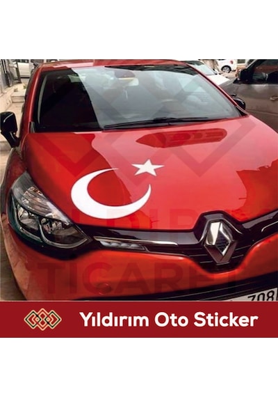 Ay Yıldız Türk Bayrağı Sticker - Ay Yıldız Sticker, Oto Sticker Ay Yıldız Türk Bayrağı Sticker - Ay Yıldız Sticker, Oto Sticker