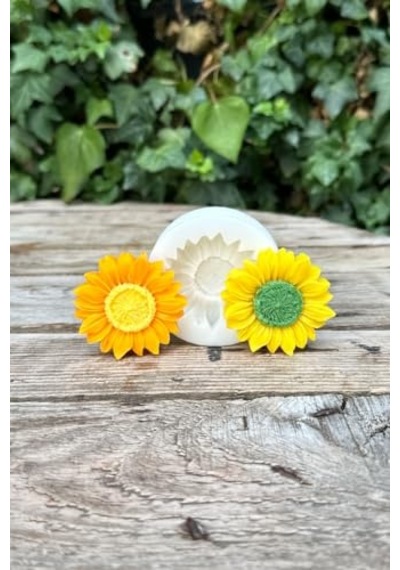 Ayçiçeği Tekli Mum Kalıbı Silikon 1 Adet