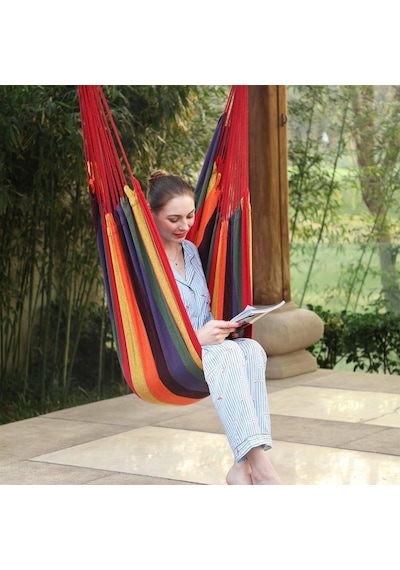Songmıcs Hamak Sandalye, 180 X 125 Cm Tüv Rheinland Maks. Statik Yük 200 Kg, İç Ve Dış Mekan, Gökkuş Diğer