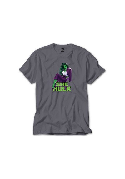 She Hulk Digital Gri Tişört Gri