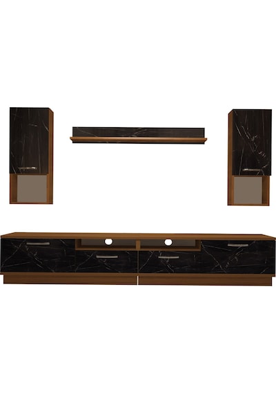 Decoraktiv Trendstyle 5220da Mdf Tv Ünitesi Tv Sehpası Ceviz - Siyah Mermer